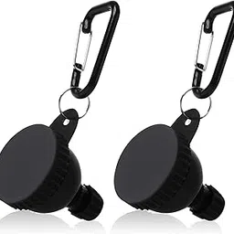 TEESSUE 2 Pcs Protein Powder Container to go, Portable Protein Powder Travel Container, Protein Powder Funnel, Water Bottle Funnels for Powder Mixes, Pre Workout/Gym Supplement Funnel Keychain-picture-14