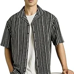 louis philippe Men's Striped Relaxed Fit Shirt-picture-23
