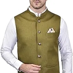 printcultr: merchandise yourself PRINT CULTR Men's Solid Cotton Sleeveless Nehru/Modi jacket/Sadri/Waistcoat/Bundi Jacket/Jacket - For Festive/Wedding/Party | (PCN15)-picture-40