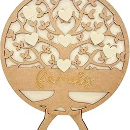 LOOM TREE® Wedding Guest Book with 30 Hearts Hearts Frame for Reception Decorations Family | Wedding Supplies | Guest Books & Pens-picture-20