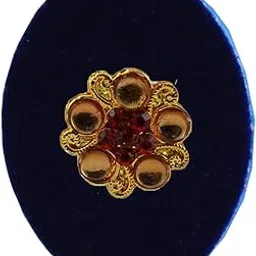 Handmade Fancy Stone stud Work Saree pin Brooch for Women Jewellery Latest Stylish Crystal Unisex Floral Shape Brooch for Women/Girls (sku-bro2591)-image-88