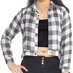 sarfaraz dresses Women's Cotton Checkered Regular Fit Round Neck Solid Casual Wear Jacket With Inner-picture-26