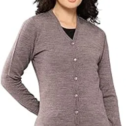 aarika Womens Winter Wear Maroon Colour Solid Woolen Cardigan-picture-23