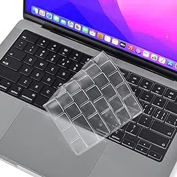 OJOS TPU Keyboard Cover Skin Compatible for M2 M3 M4 MacBook Air 15", M2 M3 M4 MacBook Air 13.6", 2024 2023 2022 2021 MacBook Pro 14" 16" M4 M3 M2 M1 Chip Pro/Max (Clear)-picture-14