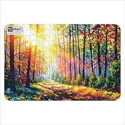 ABYZ Wooden Jigsaw Autumn Morning Puzzle with 252-Pieces Play and Learn Educational for 6+ Year Old Kids, Toy for Improving Memory & Problem Solving image 1