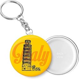peacockride Pisa I Italy I Europe I World Landmarks Key Chain (Plastic, Multicolor, 44MM)-picture-32