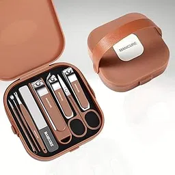 VIETNAM 8 in 1 Nail Clipper Set – Professional Manicure & Pedicure Kit for Men & Women Portable Nail Clippers Set Stainless Steel Fingernail Clippers Personal Grooming Kits (Pack of 1, Brown)-picture-21