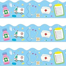 72 Feet Science Bulletin Board Borders Blue Science Lab Border for Science Classroom Décor Back to School Office Party Decorations-image-27