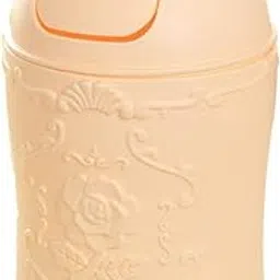 Pinakine® Mini Desktop Trash Can with Lid Creative Waste Paper Basket Beige | Desk & Drawer Organizers | Desk Accessories-picture-42