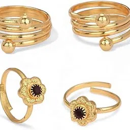 aanyacentric Combo of 2 Pair Toe Rings Adjustable, Trendy & Fashion Accessories for Women-picture-31