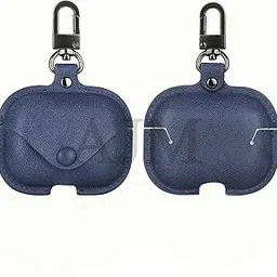 AJM 360 Protection Shockproof Design Leather Case Compatible with Realme Buds T310 (Navy Blue)-picture-51