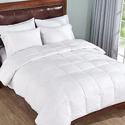 LINENWALAS 100% Cotton Solid Plain 300Tc Duvet With Duvet Cover, Quilt Cover, Comforter Cover With Duvet, Microfiber Blanket, White Cotton Duvet Cover (Double Size - 90X100 Inches), 300 tc-picture-11