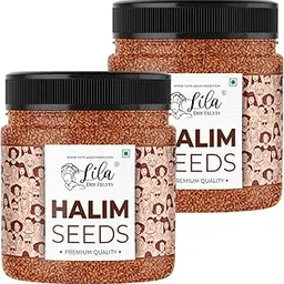 LILA DRY FRUITS Halim Seeds 1000g (1kgs) (500g x 2) Jar Pack | Aliv Seed | For Eating and Weight management| Garden Cress Seeds | Grown In India | Export Quality | Haleem Seeds for Hair Growth-image-5