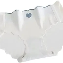 Women's & Girl's Regular Wear No Show Laser Cut Seamless Heart Print Hipster Hipster ice Silk Panties,(Pack of 1, Free)-image-1