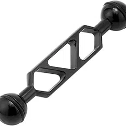 DIVJINGHAO 1" Ball to YS Head Adapter with 5'' Extension Arm Aluminum Alloy Underwater Dual Ball Arm for Strobe, Video Light, Diving Tray-picture-56