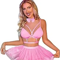 girlfriend Babydoll Lingerie Mesh Wedding Nightie Bridal Women's Babydoll Bikini Skirt Bra Hot Sexy Bikini Wedding Honeymoon Valentine wear-picture-49