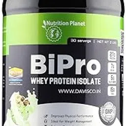 Nutrition Planet BiPro - Whey Protein Isolate (with real Cashew, Pistachio & Saffron) for Pre/Post Workout Recovery (Kesar Kaju Pista - 2lb, 30 Servings)-image-24