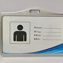 Us Creations i Cards-Natural Hard Metal (Aluminum Alloy) ID Card Holder/Badge for Office ID Cards (Horizontal) (Pack of 1pcs., Silver)-image-10