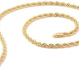 Trendy Golden Chain For Men Gold Plated Fancy Rope Design Necklace Chain For Men Boys Stylish Mens Chains Jewellery-image-5