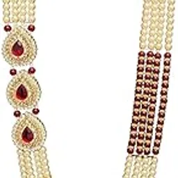Pearl Base - Dulha Moti Mala Necklace Haar Jewellery for Groom/Men for Shaadi Wear-picture-41
