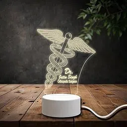 Doctor Themed 3D Illusion LED Night Lamp – Personalized Medical Professional Name Lamp – Warm White USB Powered Acrylic Table Light – Gift for Doctors, Nurses, Healthcare Workers-picture-16