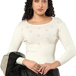 S SALWAR STUDIO Round Neck Full Sleeves Winter Blouse-picture-14
