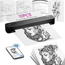 WXHOWXH Tattoo Stencil Printer,Tattoo Printer Machine for Tattoo Artists&Beginners,termocopiadora Tattoo Without Transfer Paper,Wireless Bluetooth Portable Compatible with Phone&PC-picture-30