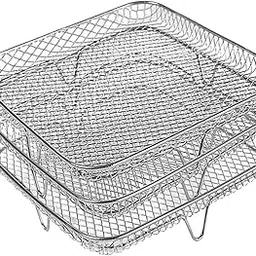 Three Layer Air Fryer Rack Resusable BBQ Rack for Kitchen Roasting Air Fryer|Home & Garden | Kitchen Dining & Bar | Small Kitchen Appliances |1x 3 Tier Fryer Rack-image-17