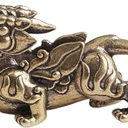 CALANDIS Brass Feng Shui Pi Yao Statue Animal Sculpture Figurine Copper Decor | Figurines-picture-27