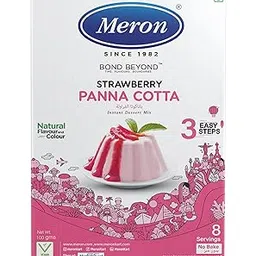 Meron Strawberry Panna Cotta | Instant Dessert Mix | Natural Flavour & Colour | Vegan | 3 Easy Steps | 300 g | Pack Of 3 (100 g * 3)-picture-17