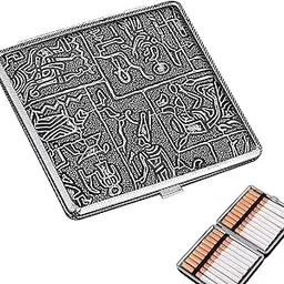 squishy Cigarette Case, Silver Egyptian Pattern Cigarette Box for Smokers, Compact and Lightweight Design, Perfect for Travel and Gifting, Holds Cigarettes-picture-50