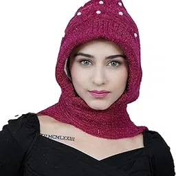 weanies Women's Soft Knitted Winter Warm Woolen Cap with Woolen Lovely Muffler|Fur Cap with Muffler- (A5CP)-picture-13