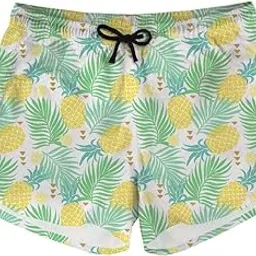 fkelyi Fashion Beach Shorts Women Pineapply Print Swimwear Bottoms Board Shorts for Summer Surfing TrunksM-picture-10