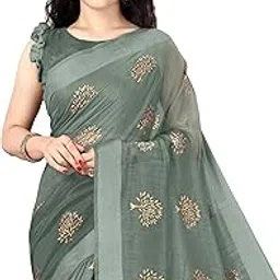 Women Ready to Wear Cotton Blend Saree with Blouse Piece | Readymade 1 Minute Sarees | Pre Draped Sari-image-33