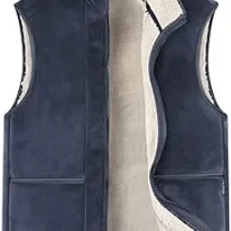 hbeidahuang Men's Vest Jacket - Autumn Winter Casual Sleeveless Warm Fleece Thick Vest-picture-19