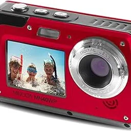 Minolta 48 MP Dual Screen Waterproof Digital Camera MN40WP, Red-picture-28