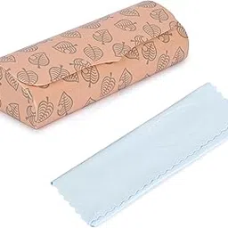 vivid Vision Unisex Adult Lightweight Eyewear Specs Case Cover | Free with Cloth | Protect Eye Glasses | Faux Leather | Spectacles | IC-510_ORANGE-picture-10