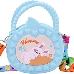 syga Girls Cartoon Bunny Silicone Handbag for Girls Small Handbag with Heart Design & Adjustable Strap-picture-44