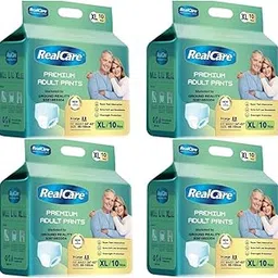 LADY HAWK Premium Class XL Size (34-63 Inch, 86-160cms) Real Care Overnight Adult Pull Ups Pant Style Diapers for Women Men with Advanced 3D Superior Absorbency Core Anti-Bacterial Pack of 4 (40)-picture-25