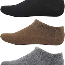 veera paridhaan Men & Women Ankle Cut Plain Cotton Socks/Peds/Footie/No-Show (Free Size-Pack of 3)-picture-50