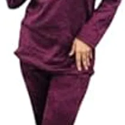 Women's Winter Woolen Fur Nightsuit Top and Bottom Set-picture-12