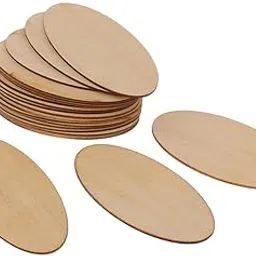 Enakshi® 40pcs Natural Wood Pieces Unfinished Wooden DIY Craft 60 x 30 mm/80 x 40 mm|Crafts | Multi-Purpose Craft Supplies | Crafting Pieces | Wooden Pieces-picture-10