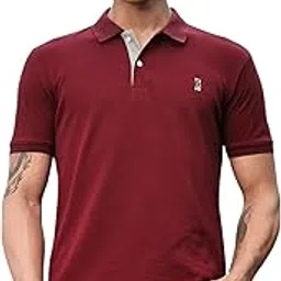 Men's | Typography | Polo Collar | Regular Fit | Cotton Blend | Knitted | Casual Tshirt-image-12