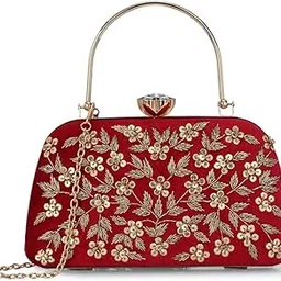 Women's Synthetic Handicraft Beautiful Bling Box Clutch Bag for Wedding, Banquet, Gift Family, & Friends-image-26