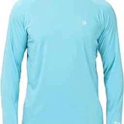 lightbare Men’s UPF 50+ UV Sun Protection Lightweight Long Sleeve T-Shirt Quick Dry for Outdoor Hiking Running, Sky Blue, X-Large-picture-14