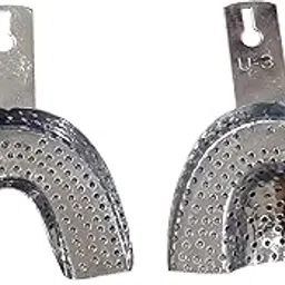 KJC Dental Indian Dentulous Perforated Alginate Impression Trays 5 Pair (No. 3 - Large)-picture-22