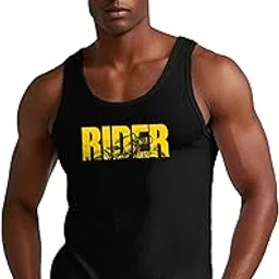 peppyzone Men's Biker Design Printed Sleeveless Vest Tshirt for Men, Graphic Printed Tank Top for Men-picture-19