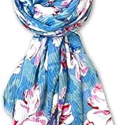 fahabo Scarf Woman Pleated Floral Print Mal Mal Cotton Scarves | Hijab Scarf | Headscarf | Neck Scarf | Stoles | Wraps-picture-55