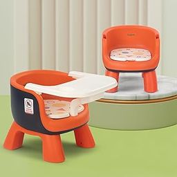 Baybee Creto Baby Feeding Chair for Babies | Portable Kids Sitting Chair with Removable Cushion Pad & Food Tray | Booster Seat for Baby | Infant Feeding Chairs 6 Months to 3 Years (Orange)-picture-39