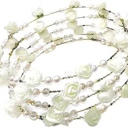 fola MOOLYAVAAN PRODUCTS Artificial Floral Headpiece Roses Wedding Bridal Beach Party Headpiece Wreath Crown Tiara (Pack of 2)-picture-34